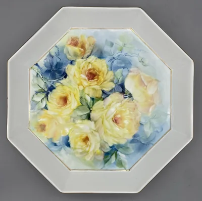 Golden Rose Harmony Porcelain Plaque