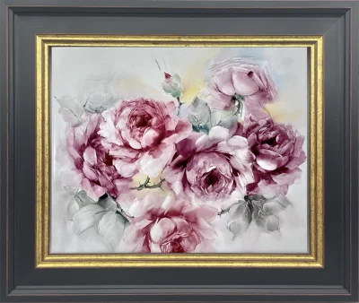 Pink Rose Porcelain Wall Plaque