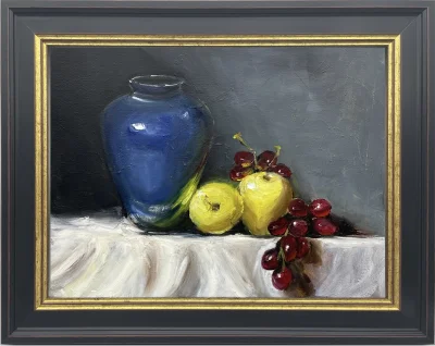The Blue Vase and Apples