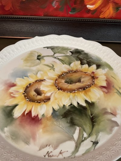 Sunflower Bloom Porcelain Plate