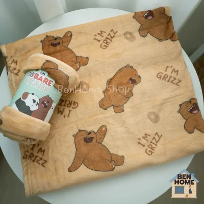 MOSHI MOSHI ผ้าห่มนาโนไซส์เล็ก 80 x 100 ซม.ลาย We bare bears (พร้อมส่ง) - S