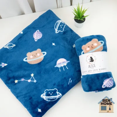 ALICE ผ้าห่มนาโนขนนุ่ม ขนาด 3 ฟุต ไซส์ 90 x 140 ซม. (พร้อมส่ง) - M