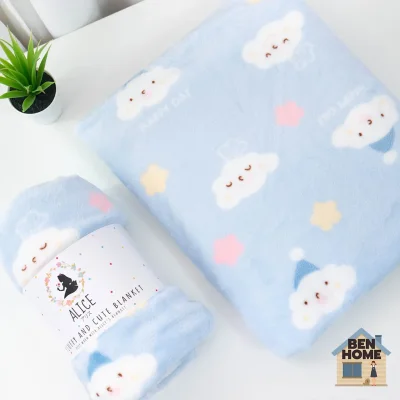 ALICE ผ้าห่มนาโนขนนุ่ม ขนาด 3 ฟุต ไซส์ 90 x 140 ซม. (พร้อมส่ง) - M