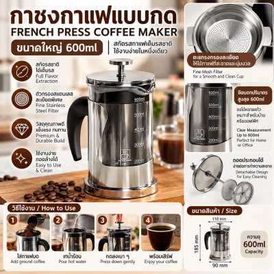 กาชงกาแฟแบบกดมือ