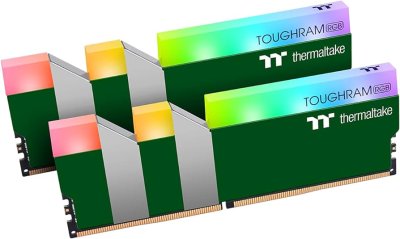 PC DDR4 16GB/3600 (8GB*2) THERMALTAKE RACING GREEN TOUGHRAM RGB  (RG28D408GX2-3600C18A)