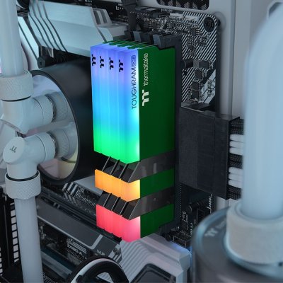 PC DDR4 16GB/3600 (8GB*2) THERMALTAKE RACING GREEN TOUGHRAM RGB  (RG28D408GX2-3600C18A)