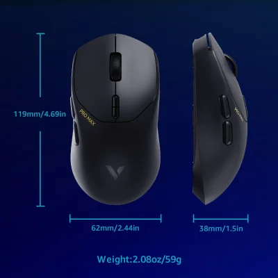RAPOO W/L MOUSE VT1PRO MAX BLACK