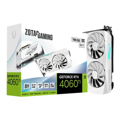 ZOTAC GAMIMG GEFORCE RTX 4060 TI 8GB TWIN EDGE OC/WHITE (ZT-D40610Q-10M)