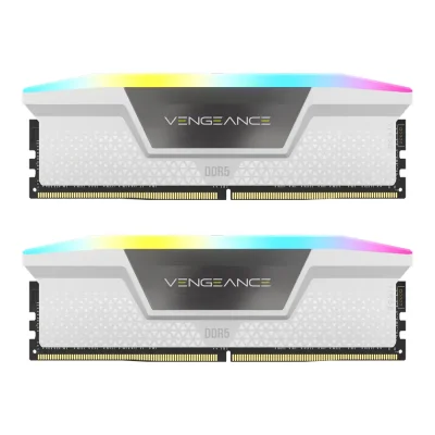 PC DDR5 32GB(16*2) 5600MHz VENGEANCE RGB CORSAIR  WHITE (CMH32GX5M2B5600C40W)
