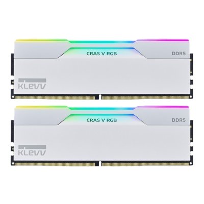 PC DDR5 48GB/6000MH(24*2) WHITE KLEVV CRAS V RGB GAMING OC (KD5KGUD80-60A300J)