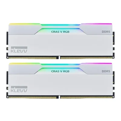 PC DDR5 64GB/6000MHz (32GB*2) WHITE KLEVV CRAS V RGB GAMING OC (KD5BGUA80-60A300J)