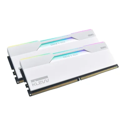 PC DDR5 32GB/6400MHz (16GB*2) WHITE KLEVV CRAS V RGB GAMING (KD5AGUA80-64B300J)