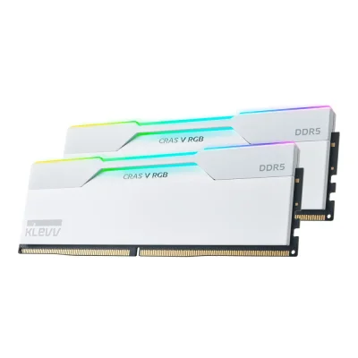 PC DDR5 32GB/6400MHz (16GB*2) WHITE KLEVV CRAS V RGB GAMING (KD5AGUA80-64B300J)