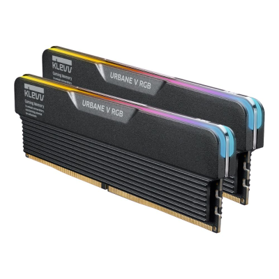 PC DDR5 32GB/6000MHz (16GB*2) BLACK KLEVV URBANE V RGB GAMING OC (KD5AGUA80-60B280V)
