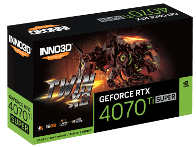 INNO3D GEFORCE RTX4070TI SUPER TWIN X2 16GB GDDR6X (N407TS2-166X-186156N)