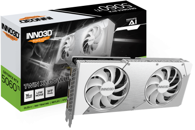 INNO3D GEFORCE RTX5060 TI TWIN X2 OC WHITE 16GB GDDR7 (N506T2-16D7X-191073W)