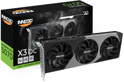 INNO3D GEFORCE RTX5070 X3 OC 12GB GDDR7 (N50703-12D7X-195064L)
