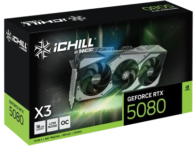 INNO3D GEFORCE RTX5080 ICHILL X3 V2 16GB GDDR7 3XDP-HDMI (C50803-16D7X-176069R)