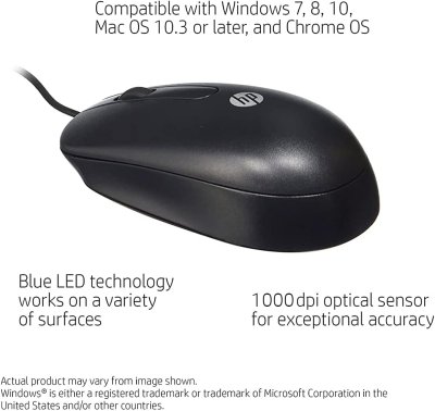 HP 3-BUTTON USB LASER MOUSE (H4B81AA) - 1000 dpi