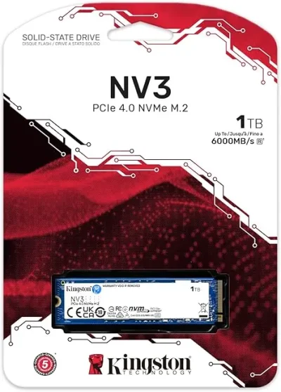SSD M.2 2280 1TB NV3 NVMe KINGSTON (SNV3S/1000G)