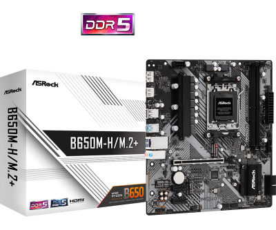ASROCK MOTHERBOARD B650M-H/M.2+(SOCKET AM5)(90-MXBMS0-A0UAYZ)