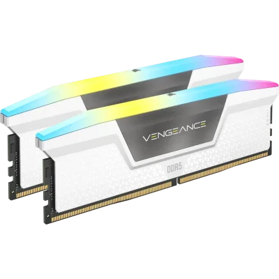 PC DDR5 32GB(16*2) 5600MHz VENGEANCE RGB CORSAIR  WHITE (CMH32GX5M2B5600C40W)