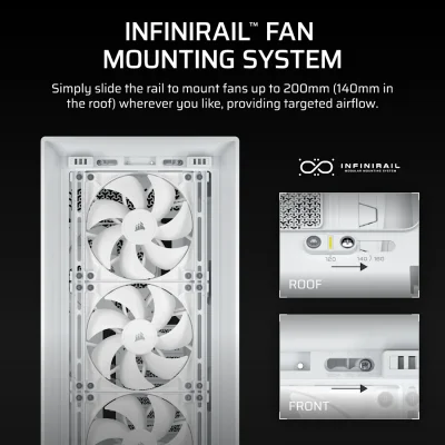 CASE CORSAIR FRAME 5000D AIRFLOW TEMPERD GLASS/WHITE (CC-9011308-WW)