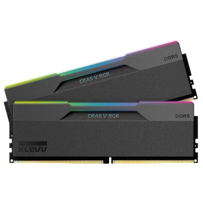 PC DDR5 32GB/6400MHz (16GB*2)BLACK KLEVV CRAS V RGB GAMING (KD5AGUA80-64B300G)