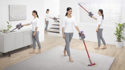 เครื่องดูดฝุ่นไร้สาย DYSON SLIM FLUFFY รุ่น V8 สีแดง