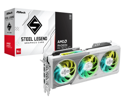 ASROCK AMD RADEON RX 9070 XT STEEL LEGEND 16GB GDDR6 (RX9070XT SL 16G)