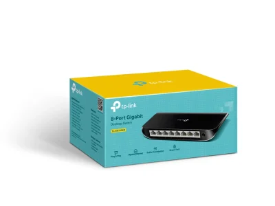 TP-LINK (TL-SG1008D) 8-PORT GIGABIT DESKTOP SWITCH