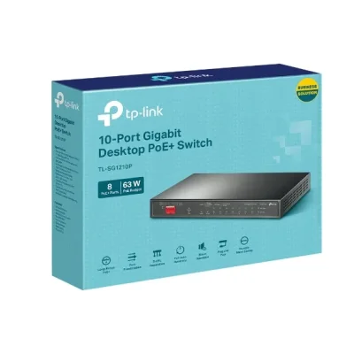 TP-LINK (TL-SG1210P) 10-PORT GIGABIT DESKTOP PoE+SWITCH