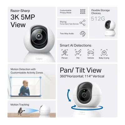TAPO C230 AI HOME SECURITY WI-FI CAMERA PAN/TILT