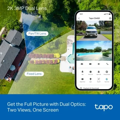 TAPO C545D SECURITY CAMERA OUT DOOR DUAL LENS PAN/TILT