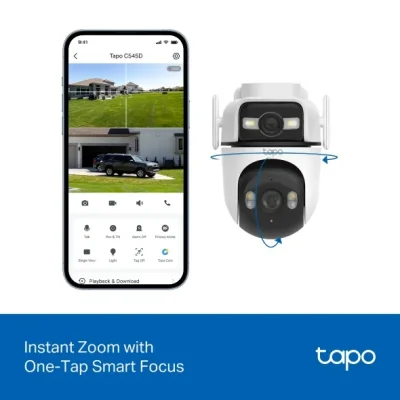 TAPO C545D SECURITY CAMERA OUT DOOR DUAL LENS PAN/TILT