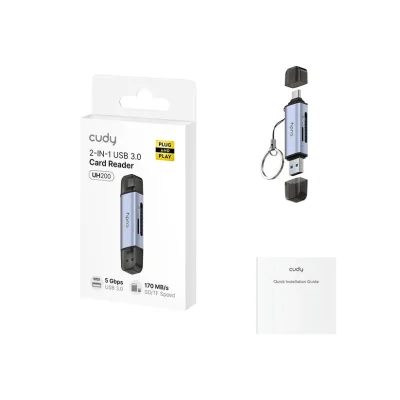 CUDY USB CARD READER 2 IN 1 (UH200)