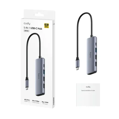 CUDY UH405 USB-C HUB WITH 4K HDMI