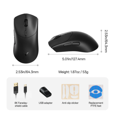 RAPOO W/L MOUSE GAMING VT7/BLACK