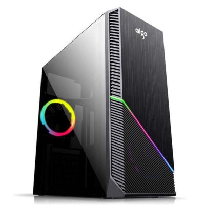 CASE DARKFLASH AIGO RAINBOW 1 ATX PC BLACK (CAS-DFL-AGRB01ABK)