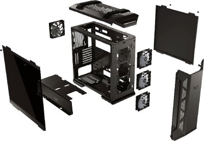 CASE ASUS TUF GAMING GT501 /GREY (90DC0012-B40000)