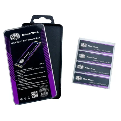 ซิลิโคนแผ่น SSD THERMAL PAD COOLER MASTER M.2 NVMe /4PCS (CMA-TNCLP4XXBK1-GL)