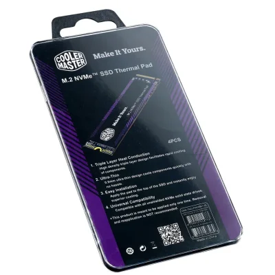 ซิลิโคนแผ่น SSD THERMAL PAD COOLER MASTER M.2 NVMe /4PCS (CMA-TNCLP4XXBK1-GL)