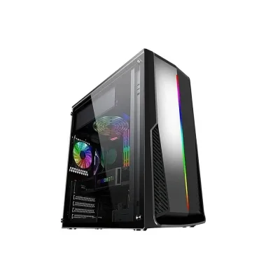 CASE DARKFLASH AIGO RAINBOW 6 ATX PC BLACK (CAS-DFL-ARB06ABK)