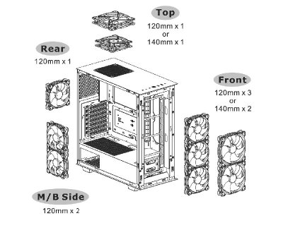 CASE THERMALTAKE DIVIDER 300 TG ARGB SNOW EDITION (WHITE)