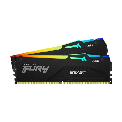 PC DDR5 32GB(16*2)/5600 KINGSTON FURY BEAST RGB (KF556C40BBAK2-32)
