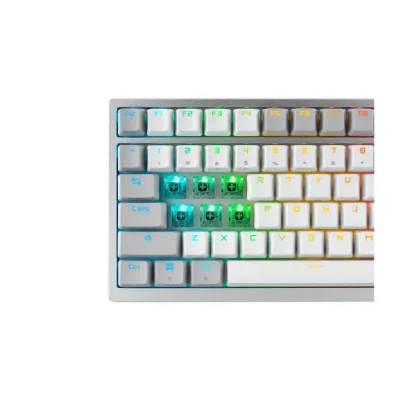 ASUS ROG AZOTH GAMING KEYBOARD BLUE SWITCH WHITE(90MP0318-BKLA10)
