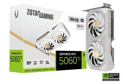 ZOTAC GAMING GEFORCE RTX5060 TI 16GB TWIN EDGE OC WHITE EDITION GDDR7 128BIT (P288-1N772-500Z8)