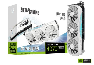 ZOTAC GEFORCE RTX4070TI SUPER TRINITY OC 16GB 256BIT GDDR6X WHITE ED