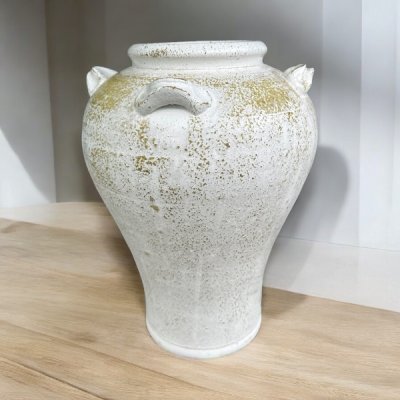 Vase แจกันดินเผาทรงไห มีหู 4 หู ขนาด 25 x 31 cm.