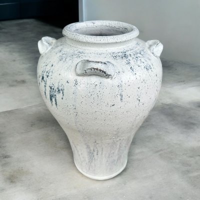 Vase แจกันดินเผาทรงไห มีหู 4 หู ขนาด 25 x 31 cm.